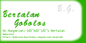 bertalan gobolos business card